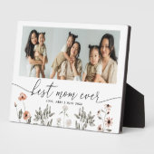 Floral Foto Collage Best mam Ever Keepslag Fotoplaat (Zijkant)