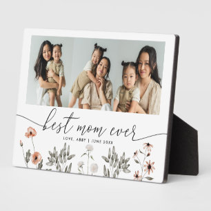 Floral Foto Collage Best mam Ever Keepslag Fotoplaat