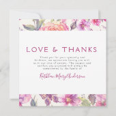  Floral Foto Collage Funeral Sympathie Bedankkaart (Achterkant)