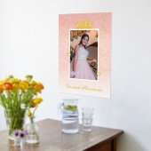 Floral Foto  Crown Light Pink Roos Gold Folie Afdrukken (Laag (Keuken))