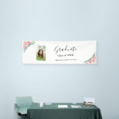 Floral Foto Gefeliciteerd met Graduation Party Spandoek (Beurs)