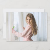 Floral Foto Gold van de eerste Heilige Commune-Roz Bedankkaart (Achterkant)