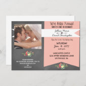 Floral Foto na uitnodiging voor bruiloft (Voorkant / Achterkant)