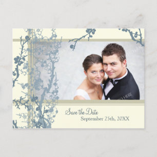 Floral Foto Save the Date Wedding Briefkaarten