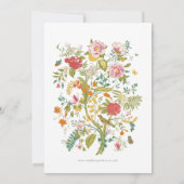 Floral foto slaat de datum op kaart (Achterkant)