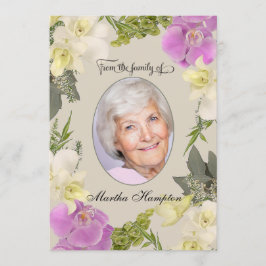 Floral Foto Sympathie Hartelijk dank voor orchidee Bedankkaart