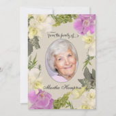 Floral Foto Sympathie Hartelijk dank voor orchidee Bedankkaart (Voorkant)