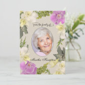 Floral Foto Sympathie Hartelijk dank voor orchidee Bedankkaart (Staand voorkant)