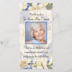 Floral Foto Sympathie Hartelijk dank voor orchidee Bedankkaart