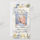 Floral Foto Sympathie Hartelijk dank voor orchidee Bedankkaart (Voorkant)