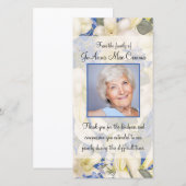 Floral Foto Sympathie Hartelijk dank voor orchidee Bedankkaart (Voorkant / Achterkant)