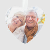 Floral foto van 50th Gold Wedding Jubileum Ornament (achterkant)