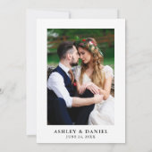 Floral foto van Celestial Wedding Moon Stars Kaart (Achterkant)