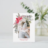 Floral Foto van de Waterverf voor Kerstmis van de Briefkaart (Staand voorkant)