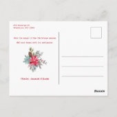 Floral Foto van de Waterverf voor Kerstmis van de Briefkaart (Achterkant)