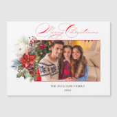 Floral foto van Elegant Merry-kerstkalligrafie (Voorkant)