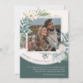 Floral foto van Merry kerstWaterverf Pas getrouwd (Voorkant)