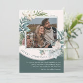 Floral foto van Merry kerstWaterverf Pas getrouwd (Staand voorkant)