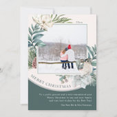 Floral foto van Merry kerstWaterverf Pas getrouwd (Voorkant)