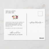 Floral fotocollage dank u briefkaart (Achterkant)