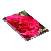 Floral Fotografie Elegant Roze Roos Custom Notitieboek (Rechterzijde)