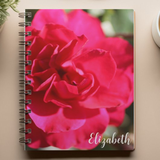 Floral Fotografie Elegant Roze Roos Custom Notitieboek