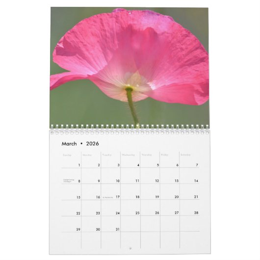 Floral fotografie  kalender (Mar 2026)