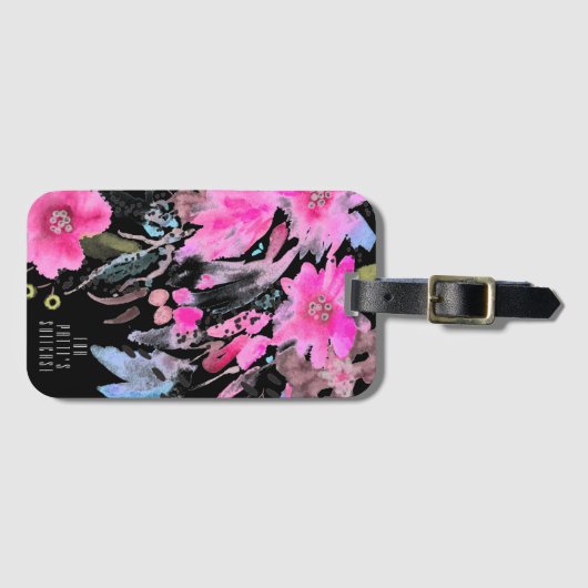 Floral Fountain Bagagelabel (Voorkant (horizontaal))