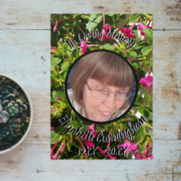 Floral Four O'Clock's Patch Vijf foto Memorial Drieluik Aankondiging