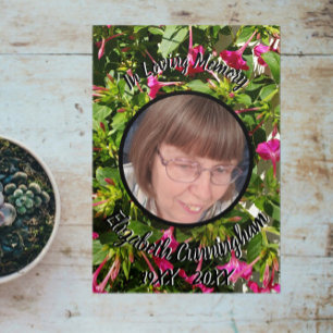 Floral Four O'Clock's Patch Vijf foto Memorial Drieluik Aankondiging