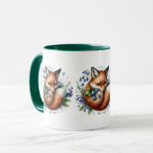 Floral Fox Botanical Woodland Art Mok (Voorkant links)