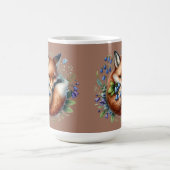 Floral Fox Botanical Woodland Brown Koffiemok (Center)