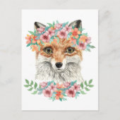 Floral Fox Briefkaart (Voorkant)