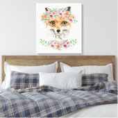 Floral Fox Canvas Afdruk (Insitu (Slaapkamer))