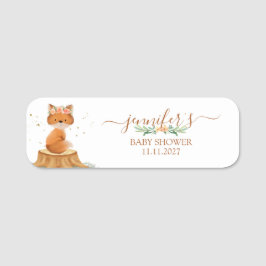 Floral Fox Celebration Naamplaatje