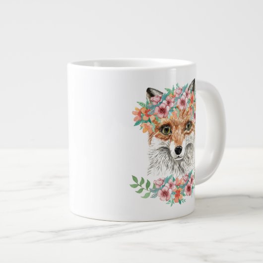 Floral Fox Grote Koffiekop (Voorkant rechts)