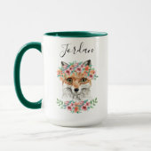 Floral Fox | Jouw namen toevoegen Mok (Links)