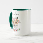 Floral Fox | Jouw namen toevoegen Mok (Voorkant links)
