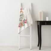 Floral Fox | Jouw namen toevoegen Sherpa Deken (In situ)