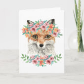 Floral Fox Kaart (Voorkant)