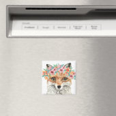 Floral Fox Magneet (Insitu (Vaatwasser))