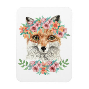 Floral Fox Magneet