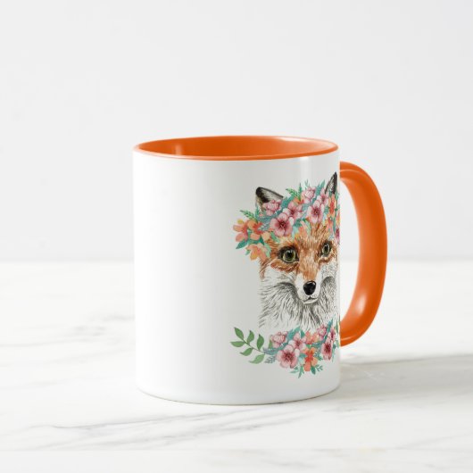 Floral Fox Mok (Voorkant rechts)