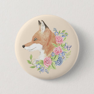 Floral Fox Ronde Button 5,7 Cm