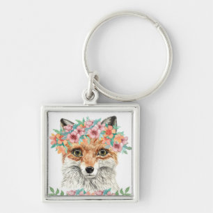 Floral Fox Sleutelhanger