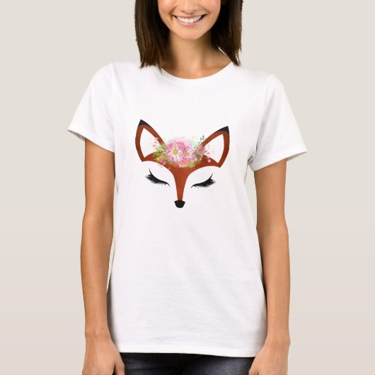 Floral Fox T-Shirt (Voorkant)