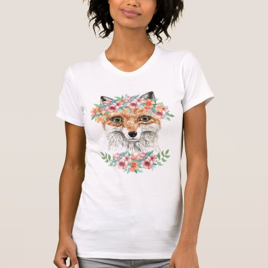 Floral Fox T-shirt (Voorkant)