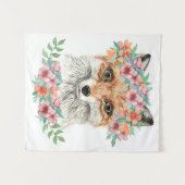 Floral Fox Wandkleed (Voorkant (horizontaal))