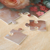 Floral Fox Whimsy – Rode Vos in Roos Tuin Puzzel Legpuzzel (Zijkant)