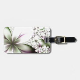 Floral Fractal Art Bagagelabel